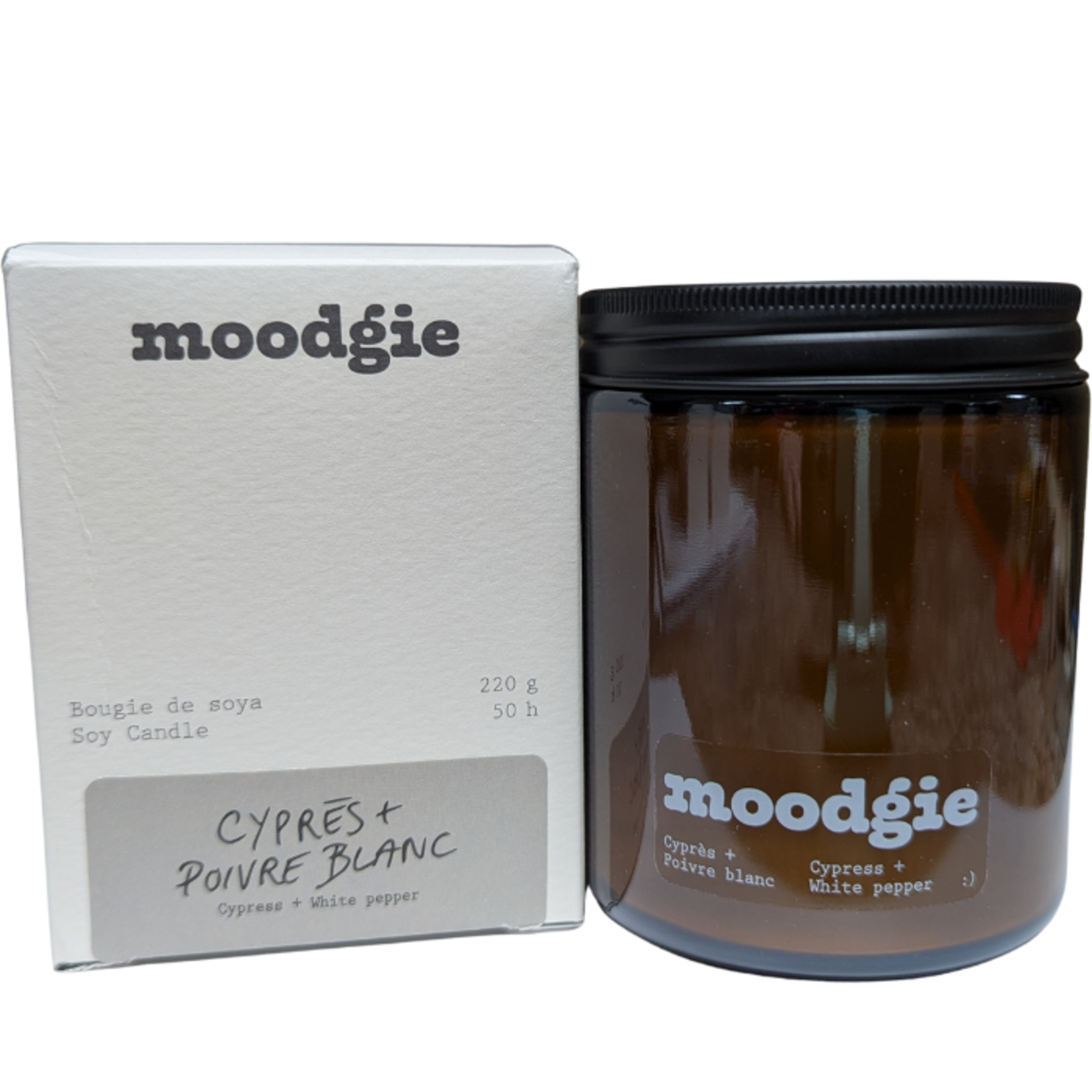 Moodgie Moodgie Soy Candle - Cypress + White Pepper
