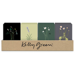 Kelly Green Delicate Floral Note Pads - 75 Sheet - Assorted