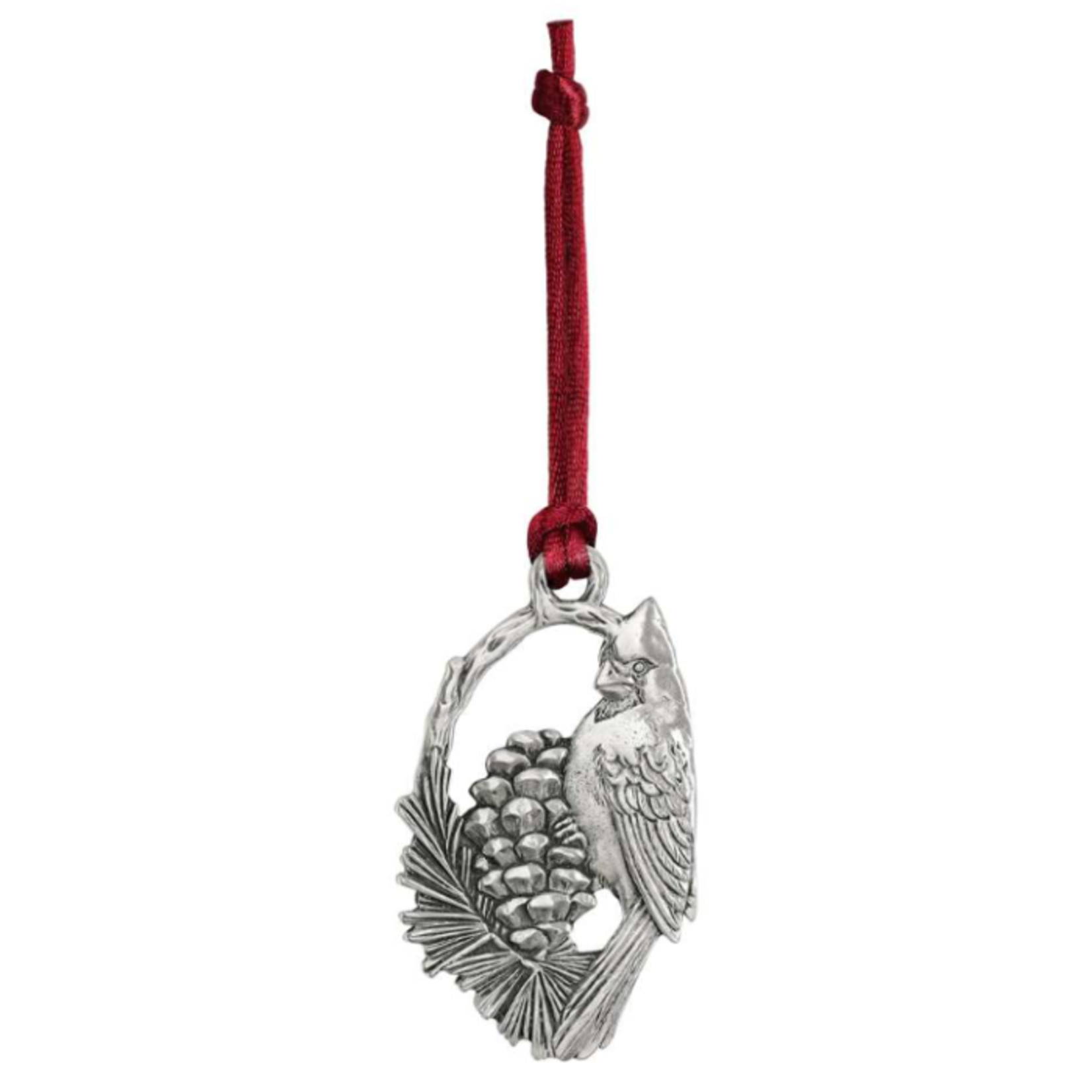 Seagull Pewter Satin Finish Cardinals Nest Ornament