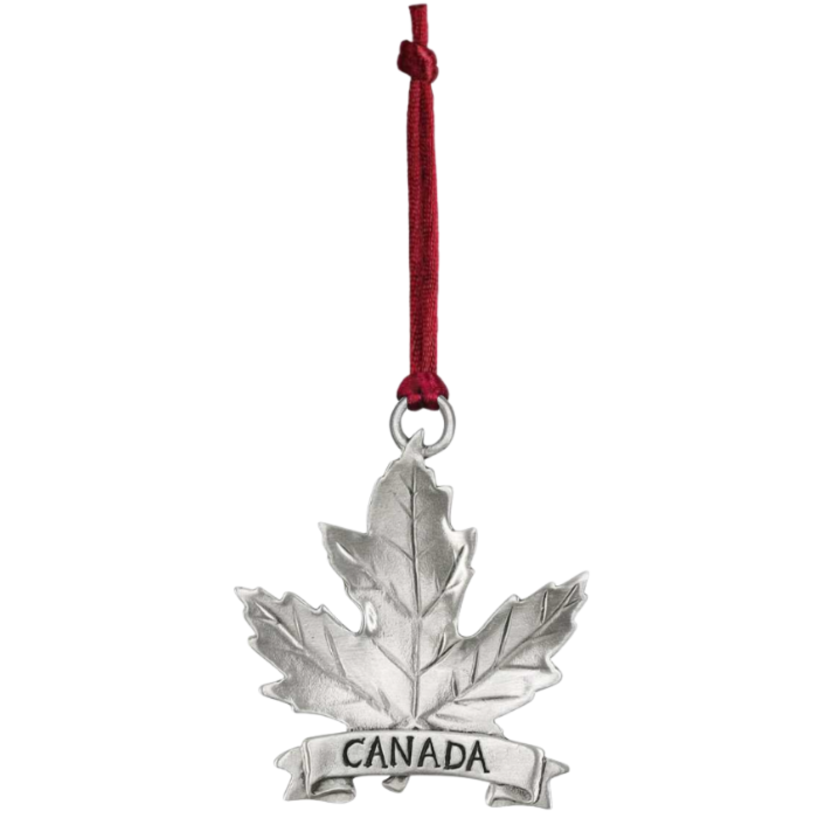 Seagull Pewter Satin Finish Maple Leaf Canada Ornament