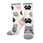 Socksmith Ladies Warm &  Cozy Sock - Soft Kitty – White – 9-11