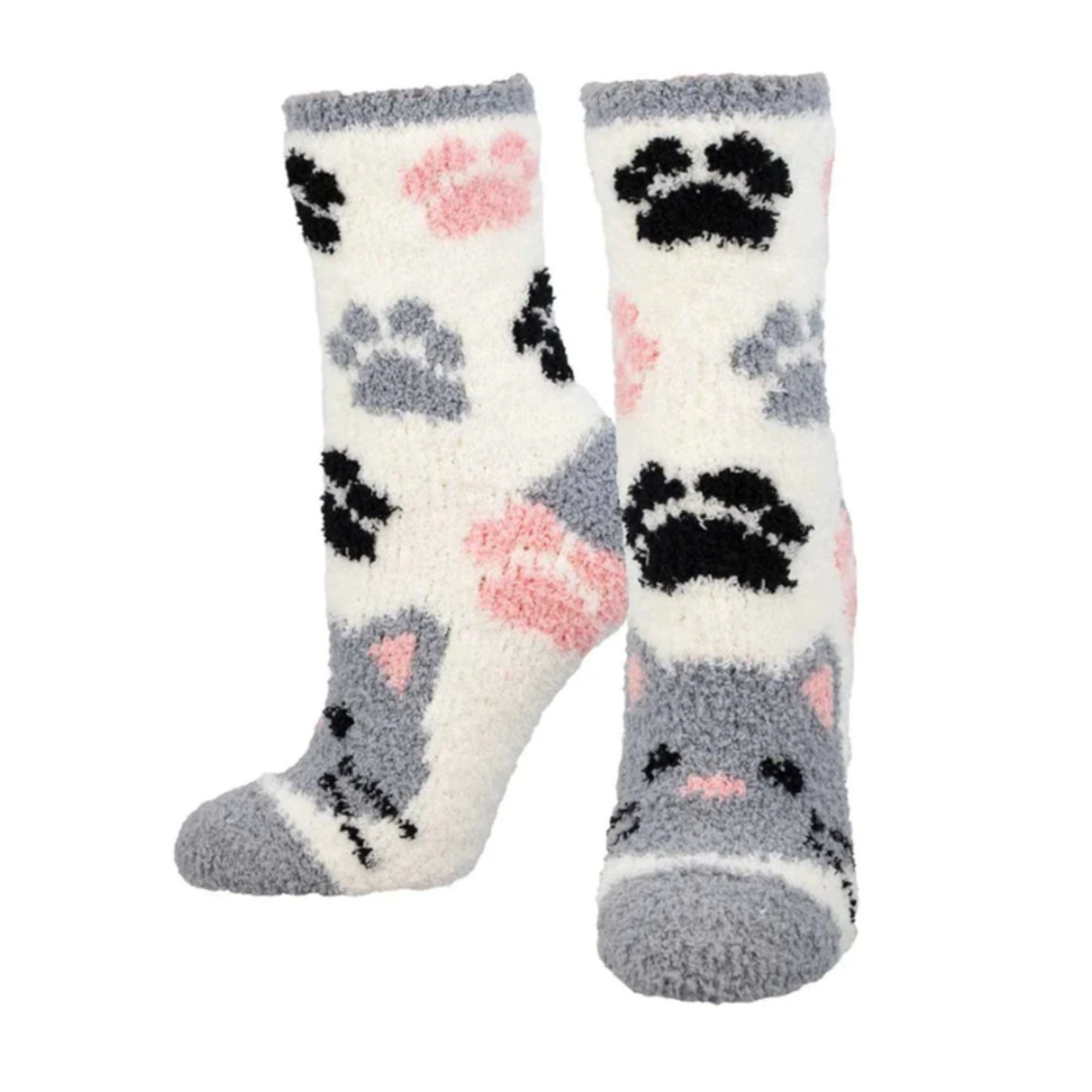 Socksmith Ladies Warm &  Cozy Sock - Soft Kitty – White – 9-11