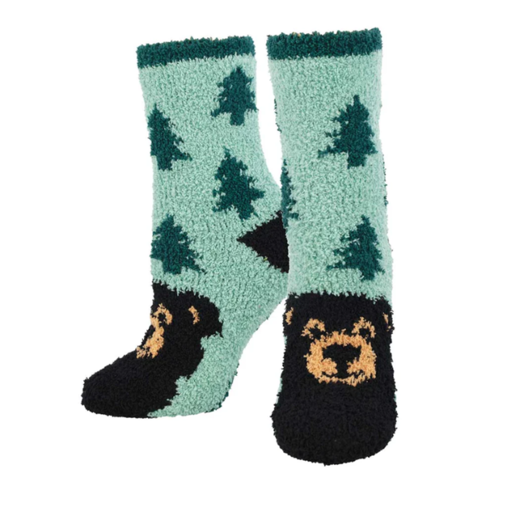 Socksmith Ladies Warm &  Cozy Sock - Beary Woodsy – Green – 9-11
