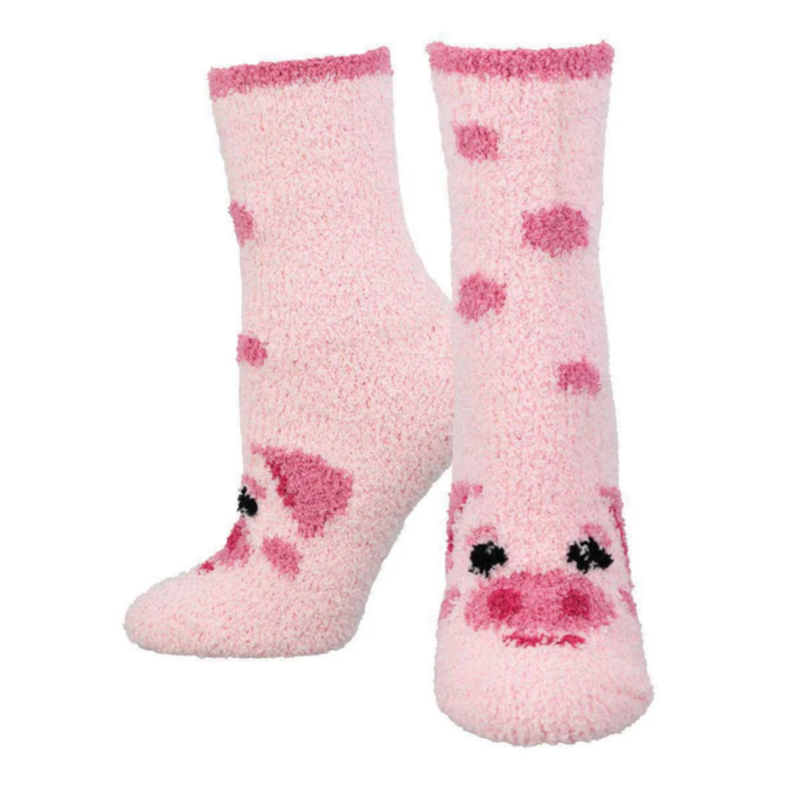 Socksmith Ladies Warm &  Cozy Sock - This Little Piggy – Pink – 9-11