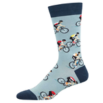 Socksmith Men's Socks - Cycling Crew – Blue