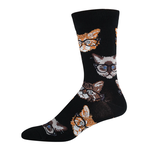 Socksmith Men's Socks - Kittenster – Black/Brown
