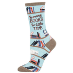 Socksmith Ladies Socks - Time for a Good Book – Blue Heather