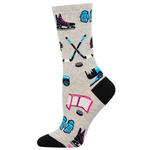Socksmith Ladies Socks - Hockey Gear – Gray Heather – 9-11