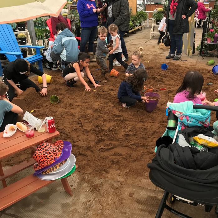 Refreshments and seating area