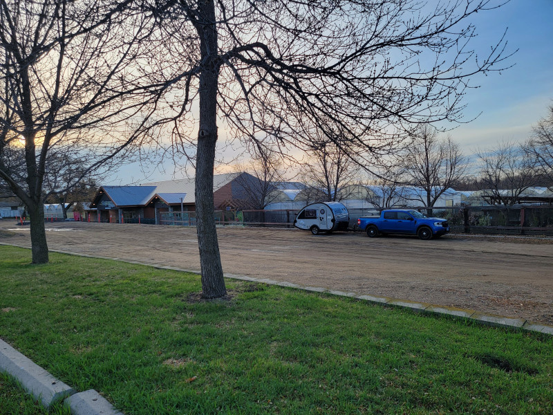 Visitors enjoying the Harvest Hosts stay at The Green Spot