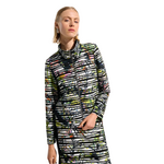 Joseph Ribkoff Abstract Art Zip Jacket