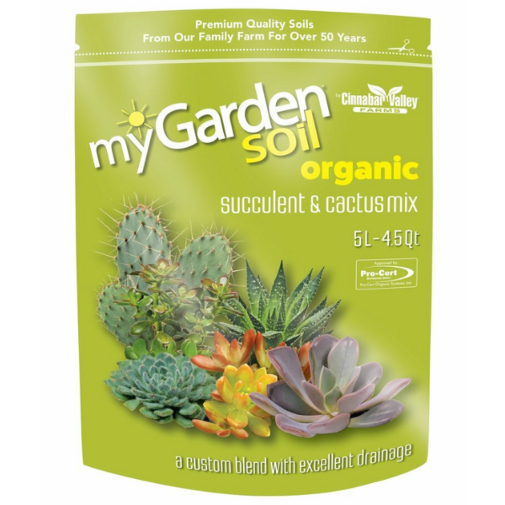 myGarden myGarden - Organic Succulent & Cactus Mix 5L / 4.54 Qt