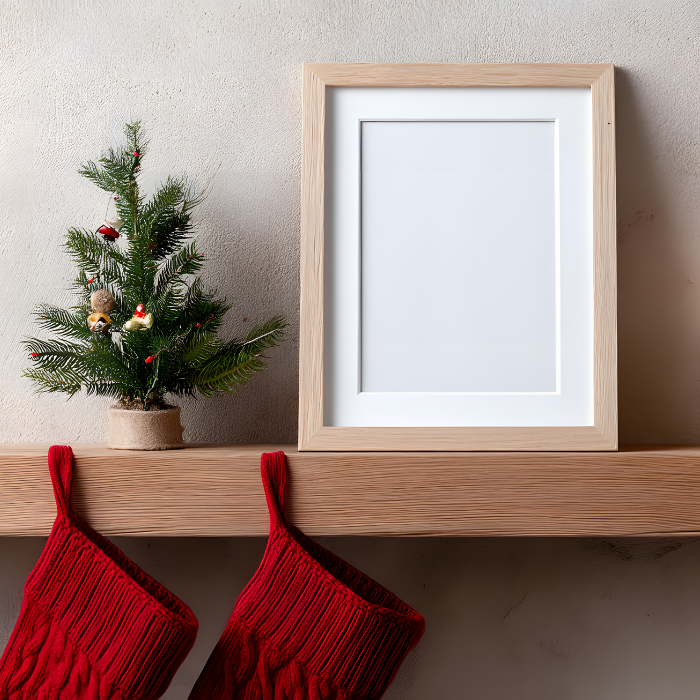 Seasonal winter decorations and Christmas displays