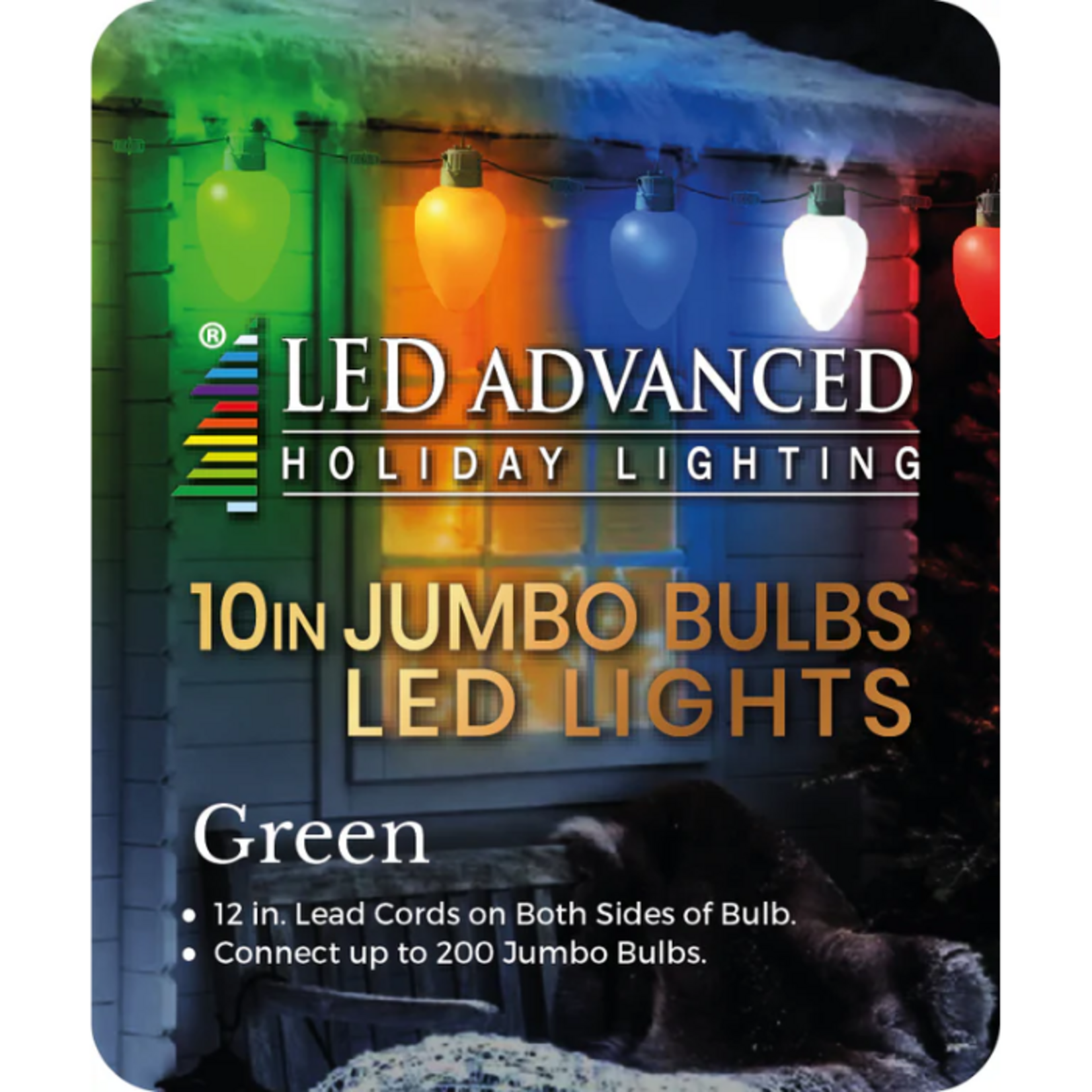 Jumbo LED Christmas Bulb Green