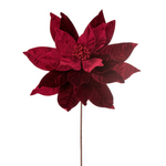 21.5" Burgundy Poinsettia Stem