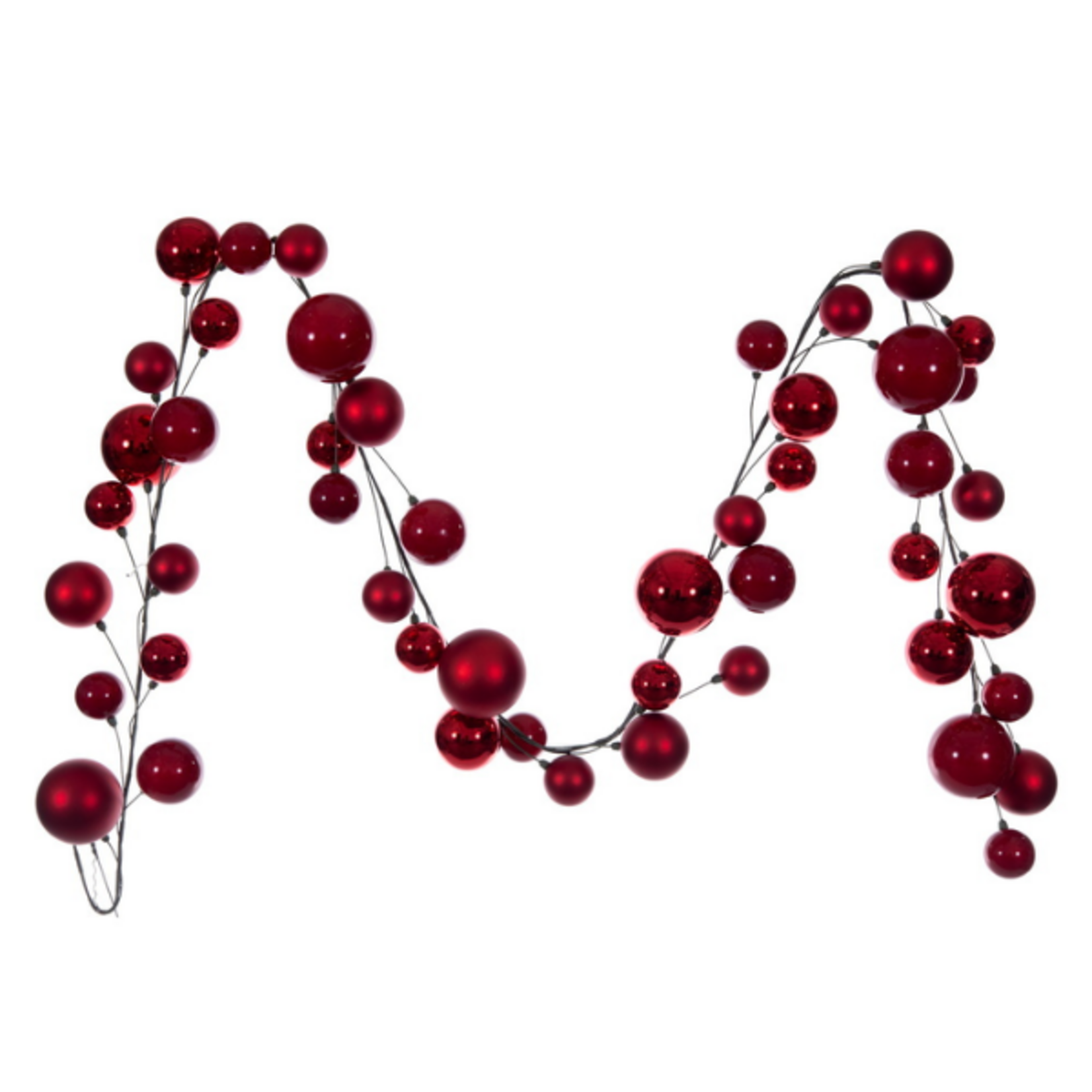 10' Red Ball Branch Garland
