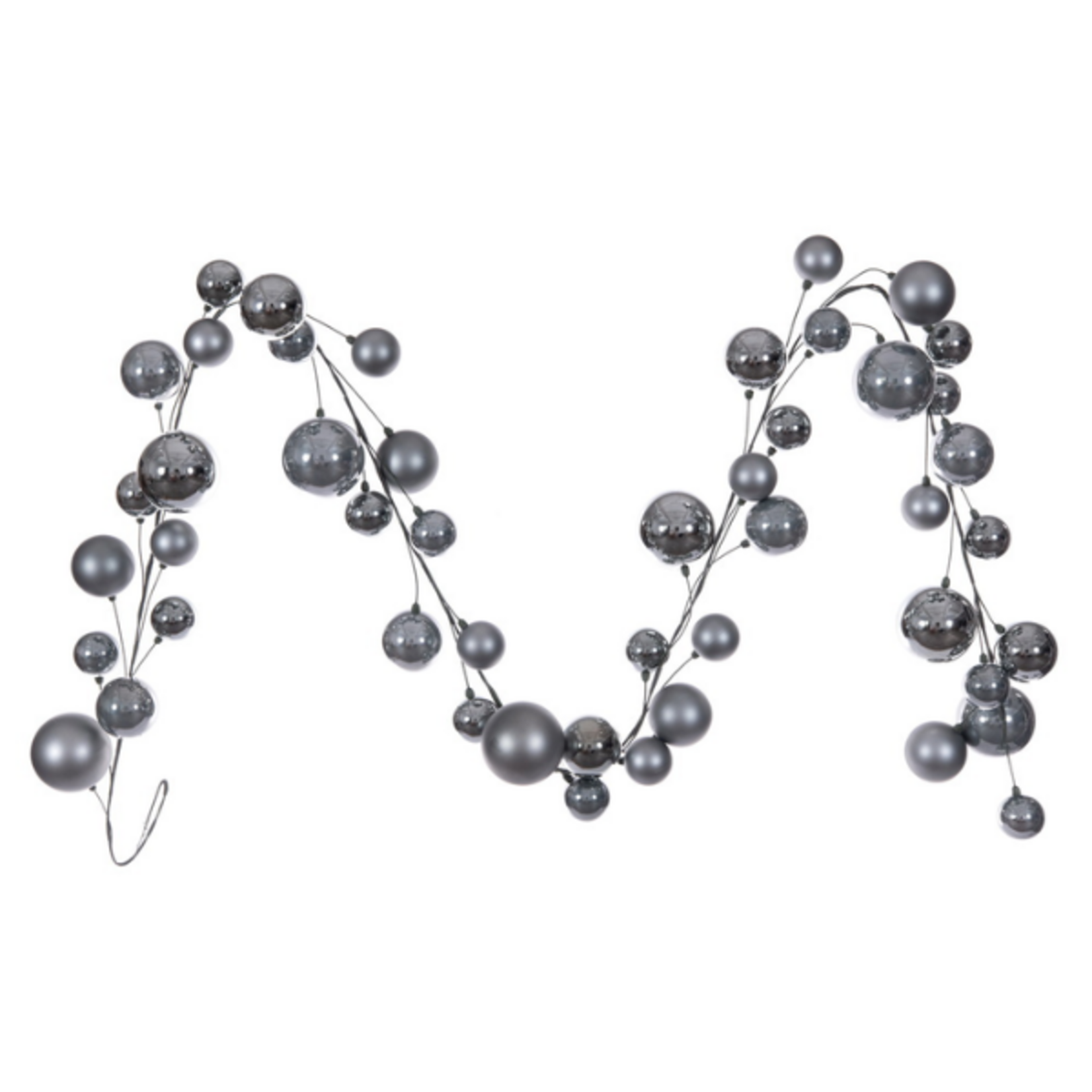 10' Pewter Ball Branch Garland