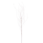 37" White Wavy Twig Glitter Spray