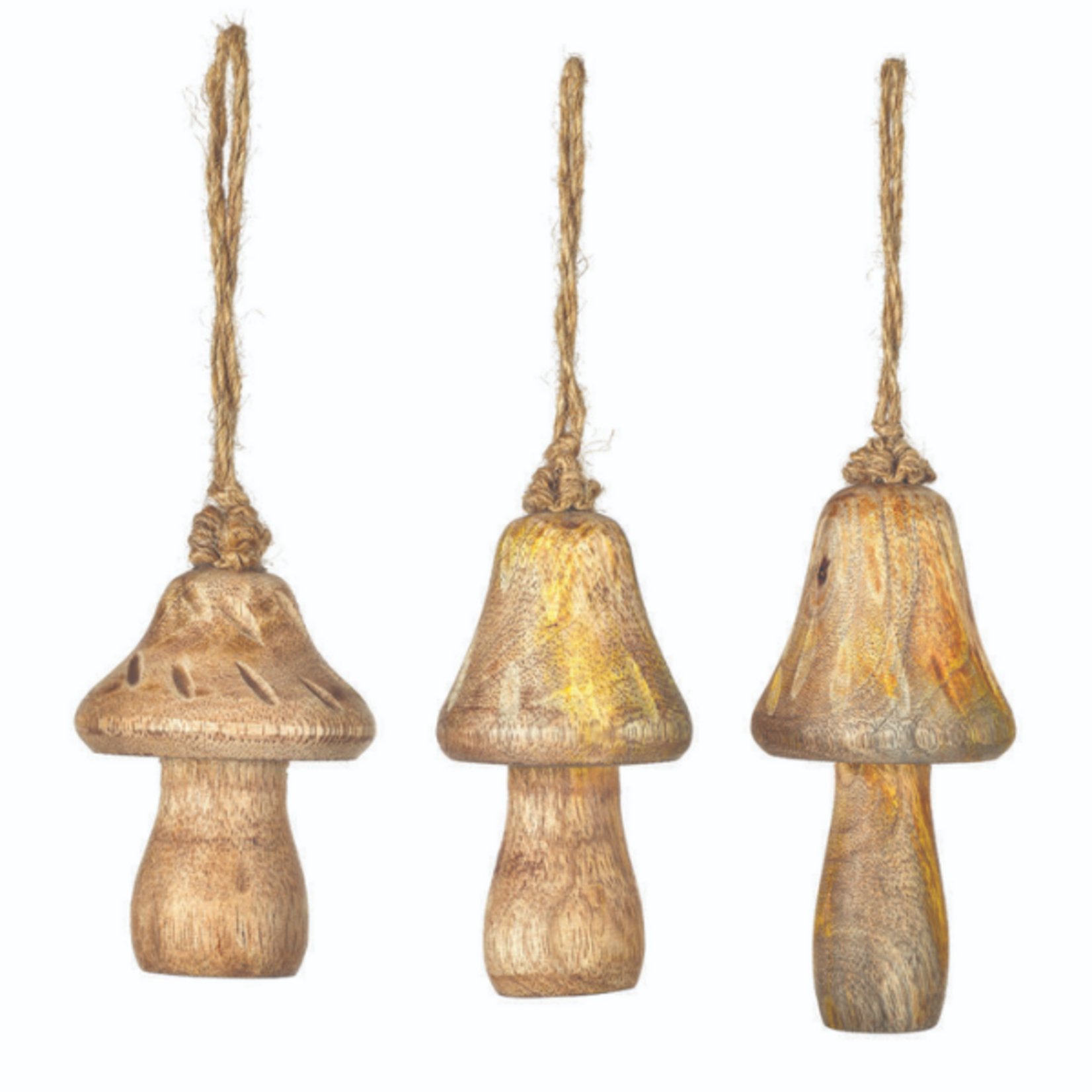 Medium Wood Mushroom Ornament