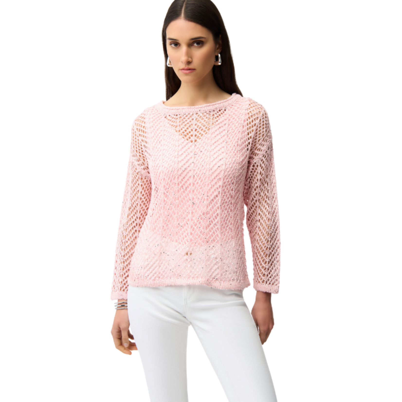 Joseph Ribkoff Joseph Ribkoff - Sequined Open-Knit Sweater