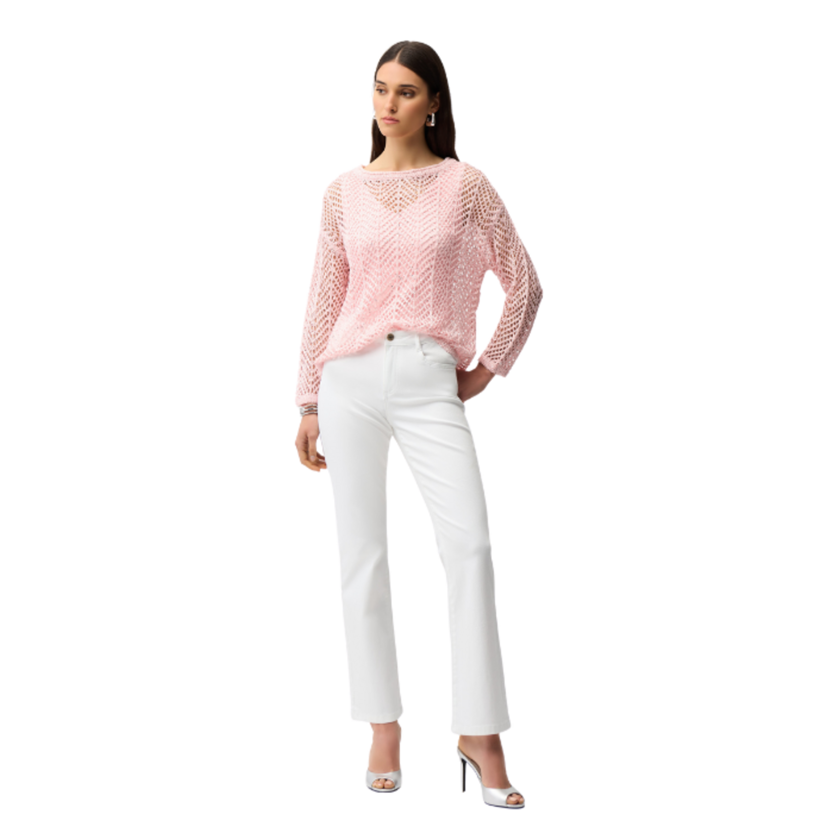 Joseph Ribkoff Joseph Ribkoff - Sequined Open-Knit Sweater