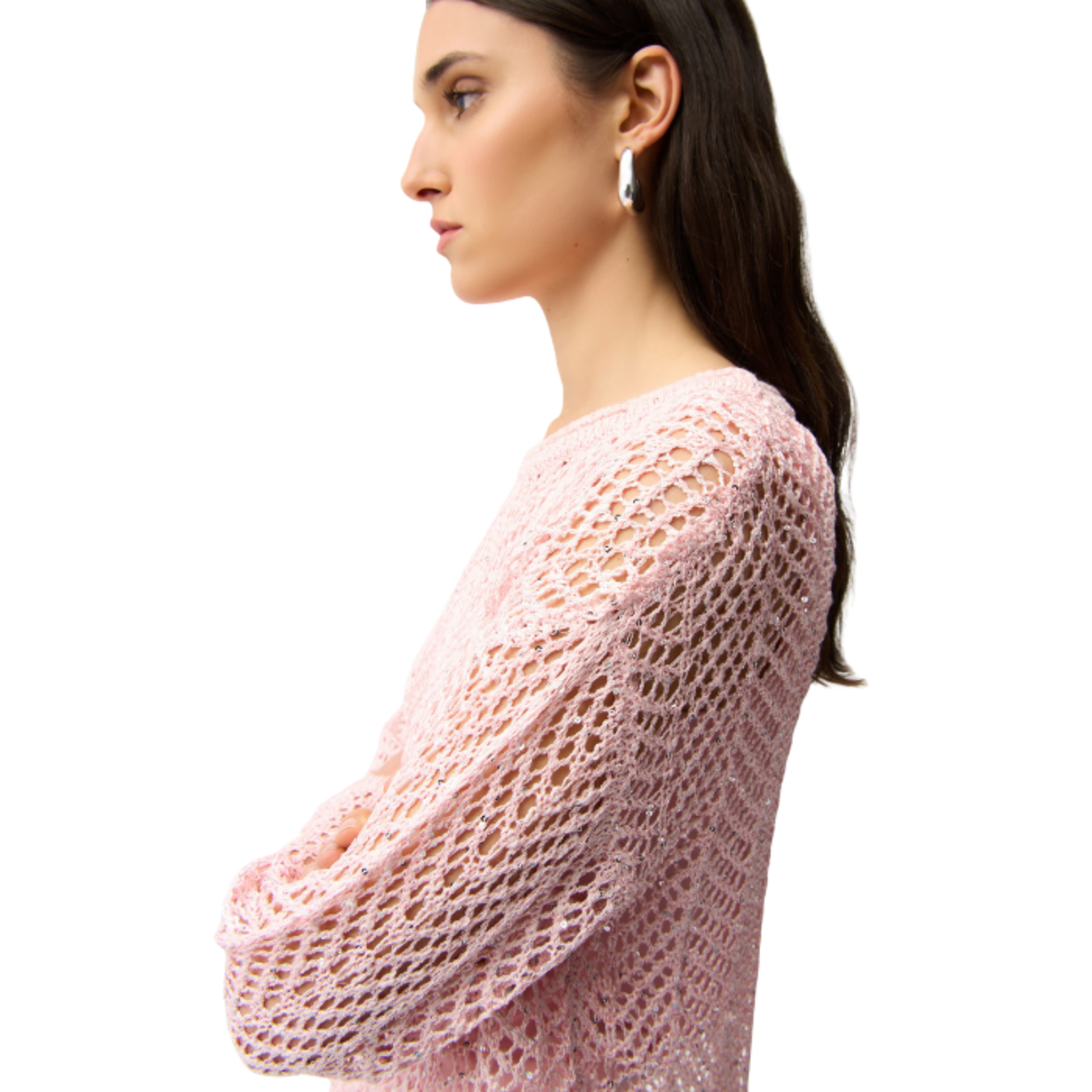 Joseph Ribkoff Joseph Ribkoff - Sequined Open-Knit Sweater