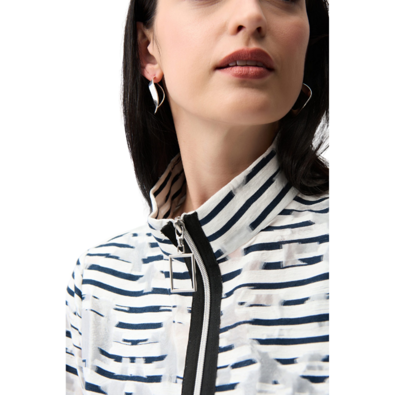 Joseph Ribkoff Joseph Ribkoff - Zip Front Printed Mesh Jacket