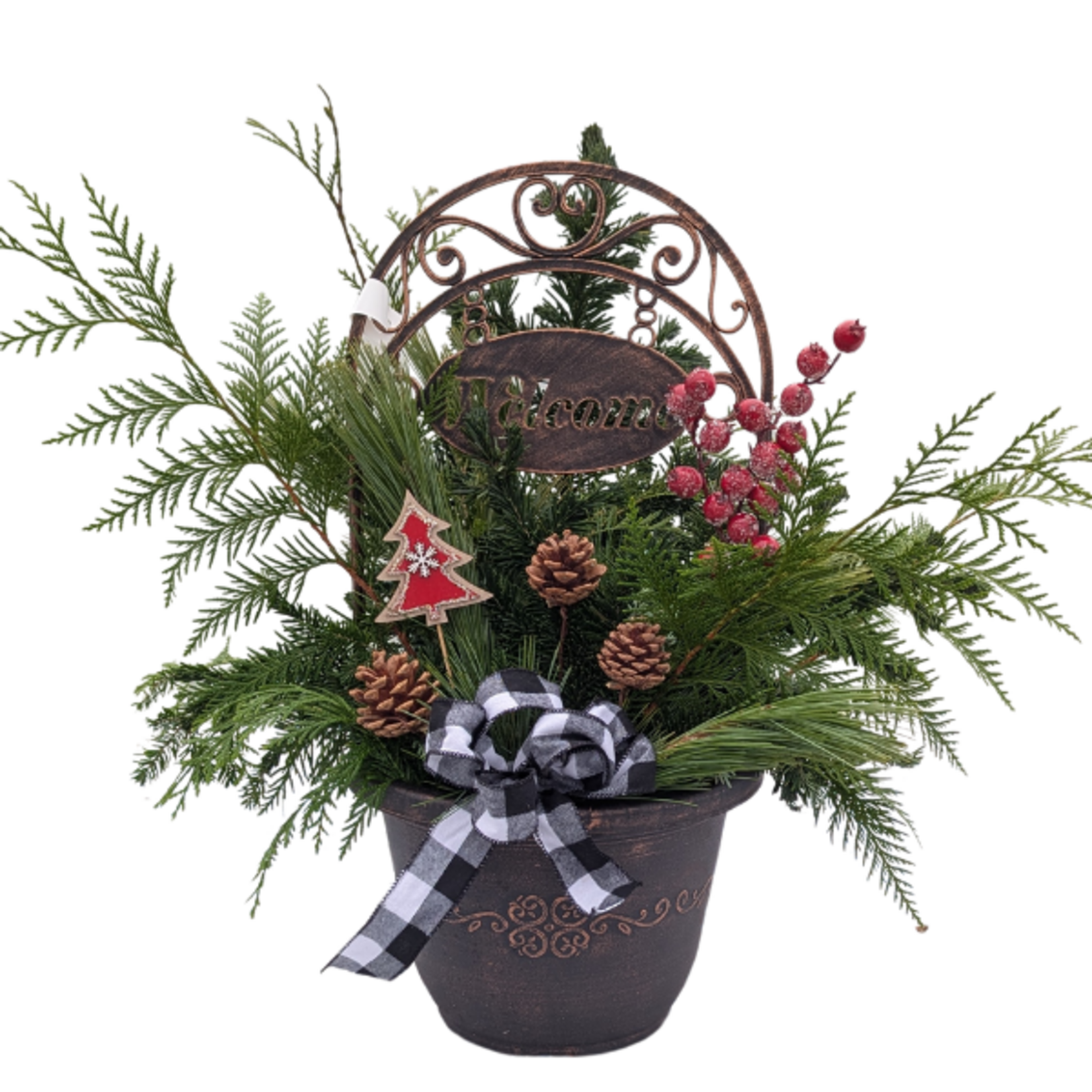 2025 Small Outdoor Welcome Pot