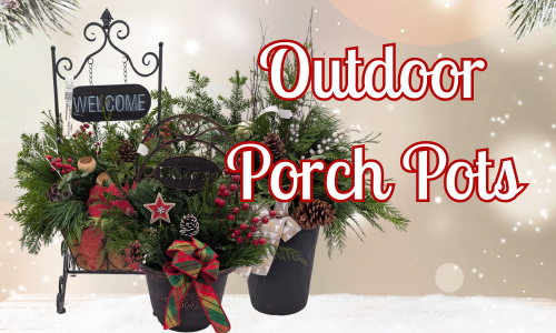 Outdoor Porch Pot Arrangements