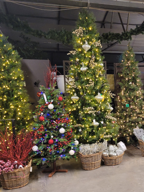 Select Faux Fir Christmas Trees display