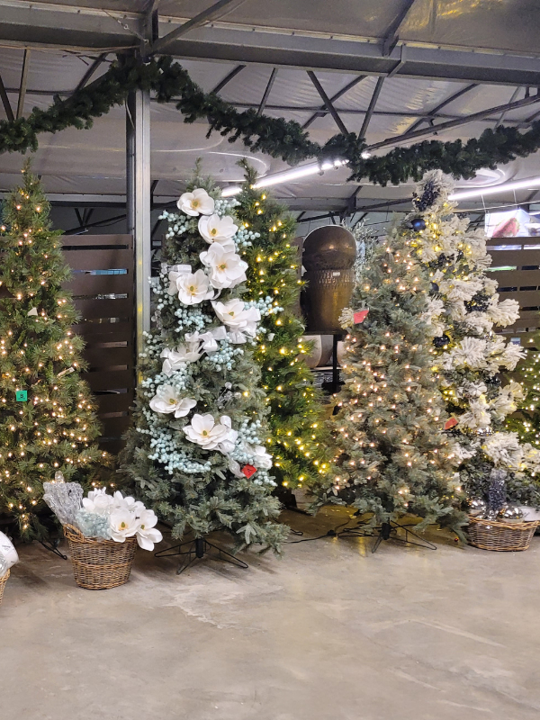 Artificial Christmas trees at The Green Spot