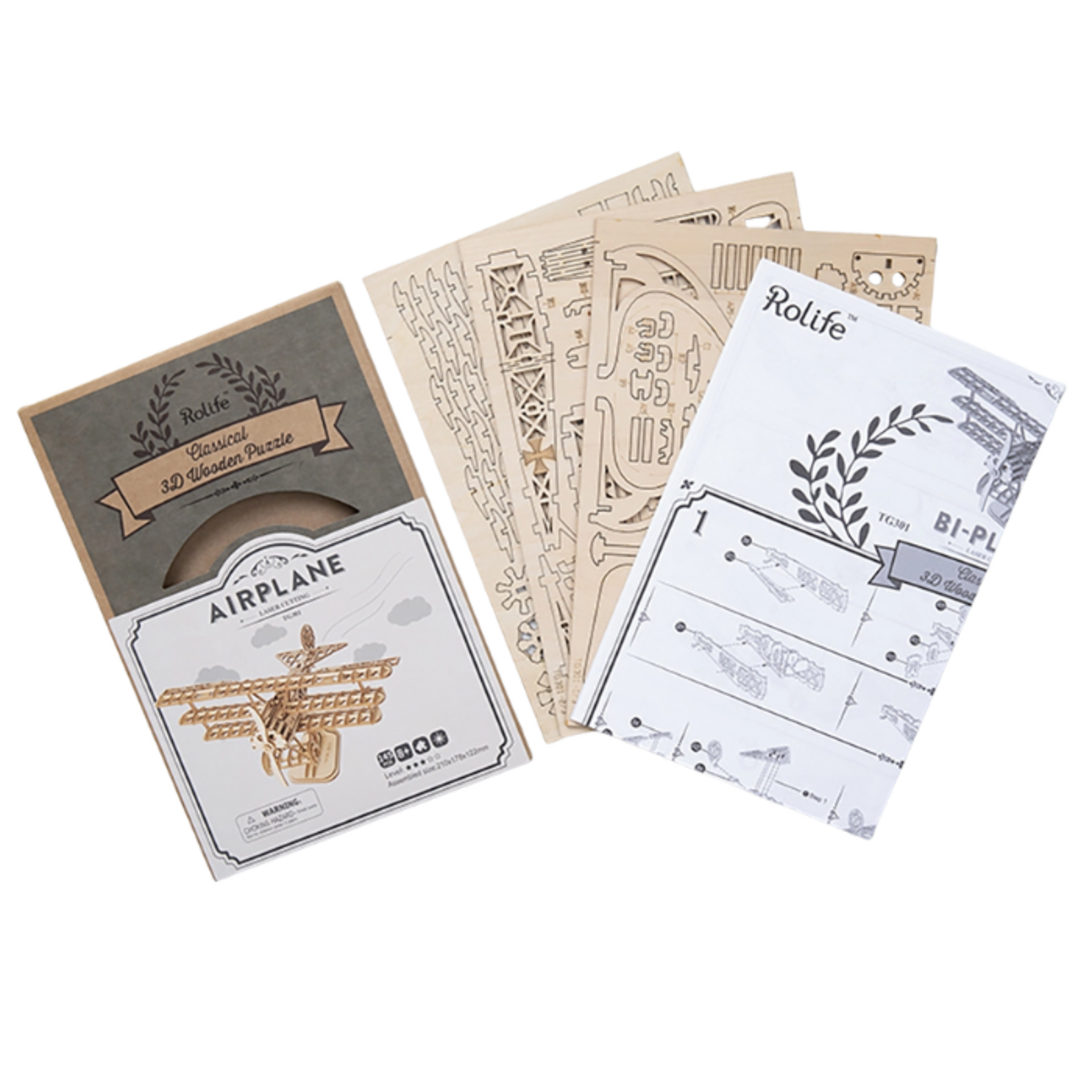 Rolife 3D Wooden Puzzle - Airplane