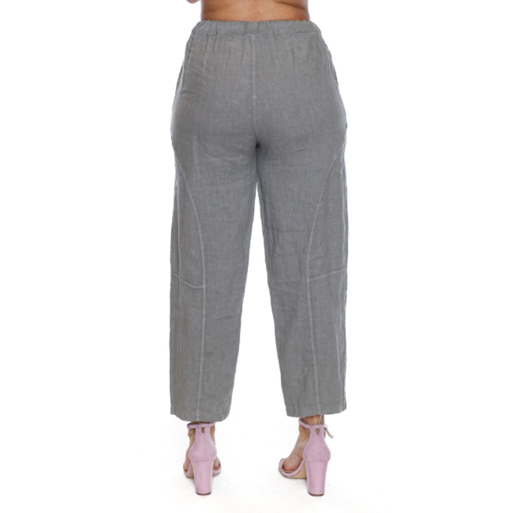 Sorella Sorella - Linen Barrel Pants w/ Pockets
