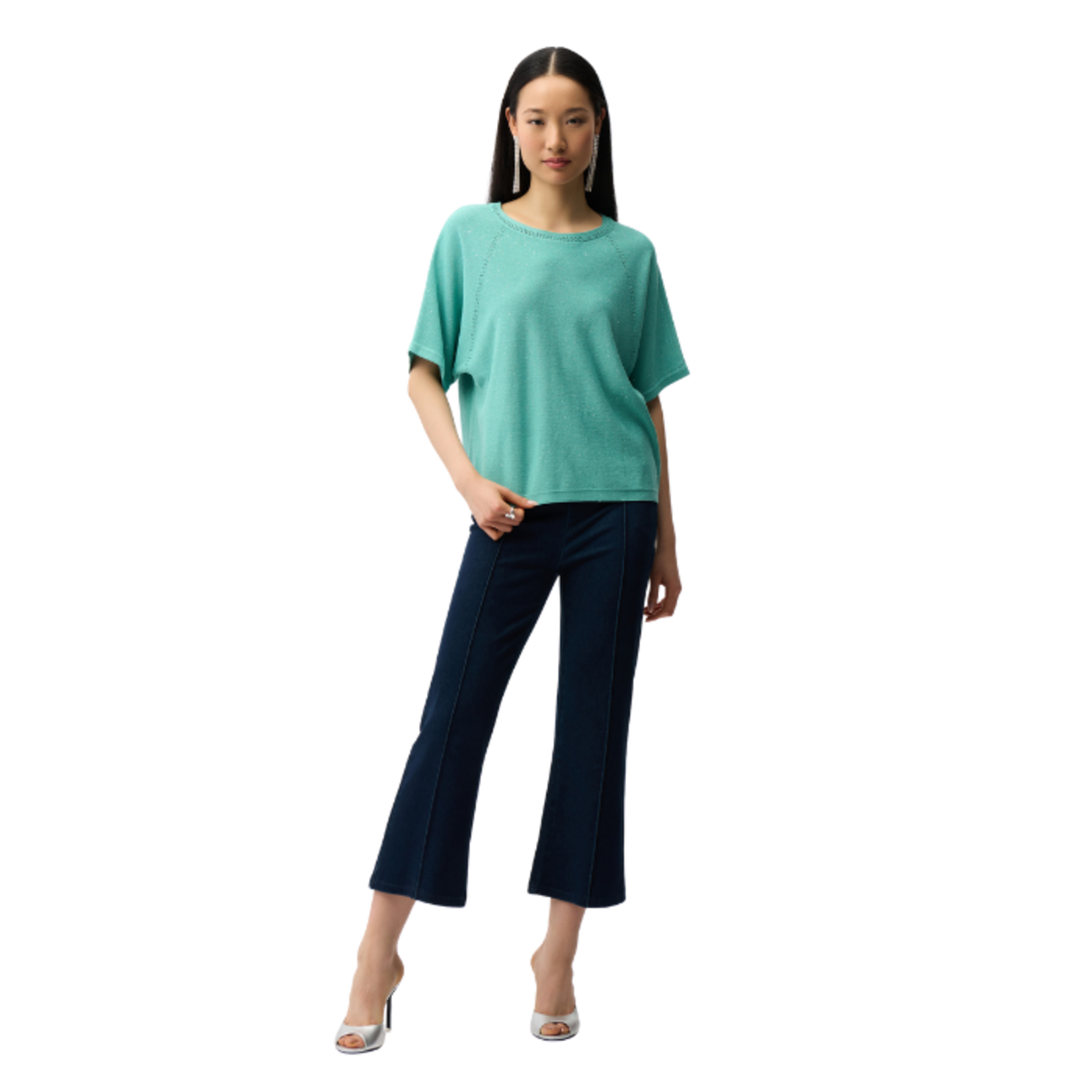 Joseph Ribkoff Joseph Ribkoff - Pull-On Cropped Flare Jeans