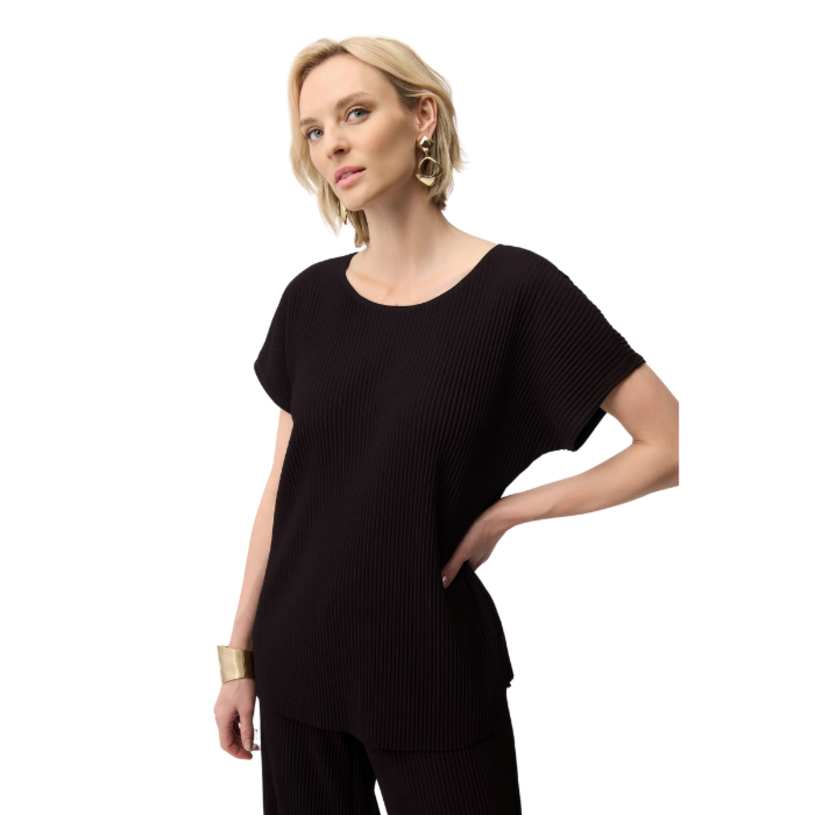 Joseph Ribkoff Joseph Ribkoff - Ribbed Knit Relaxed Tee