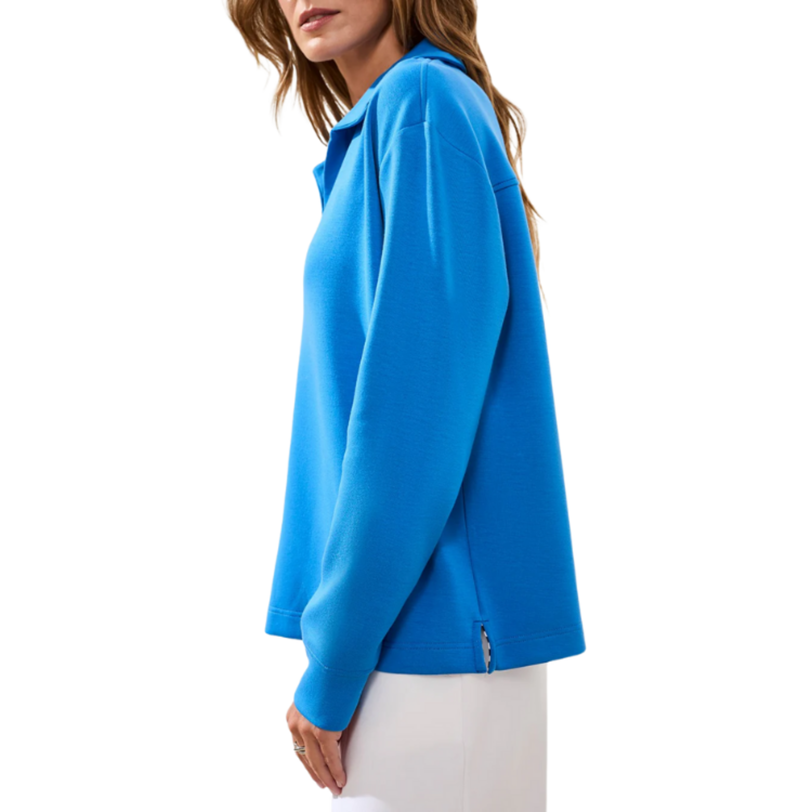 Tribal Tribal - Techno Lux Scuba Johnny Collar Top