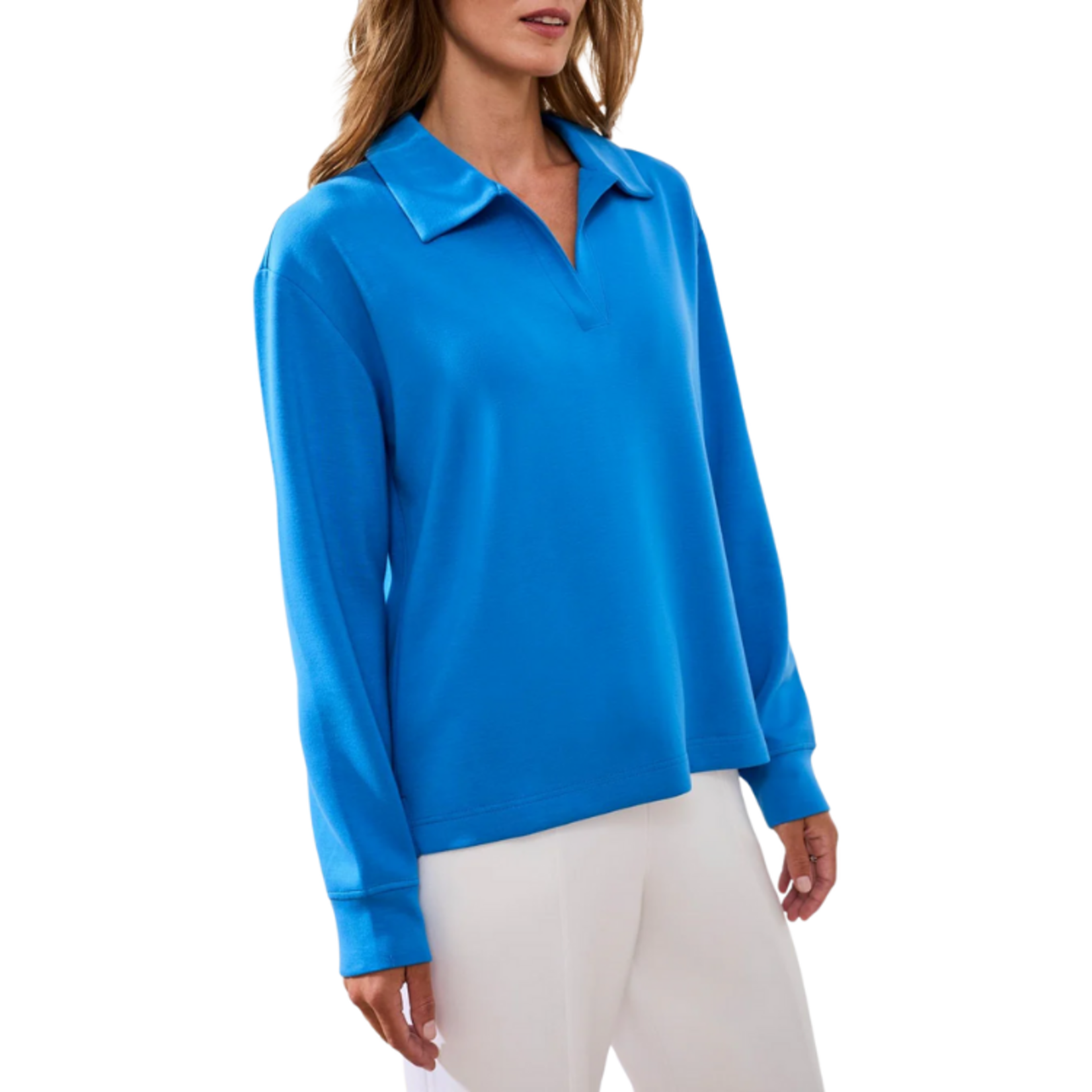 Tribal Tribal - Techno Lux Scuba Johnny Collar Top