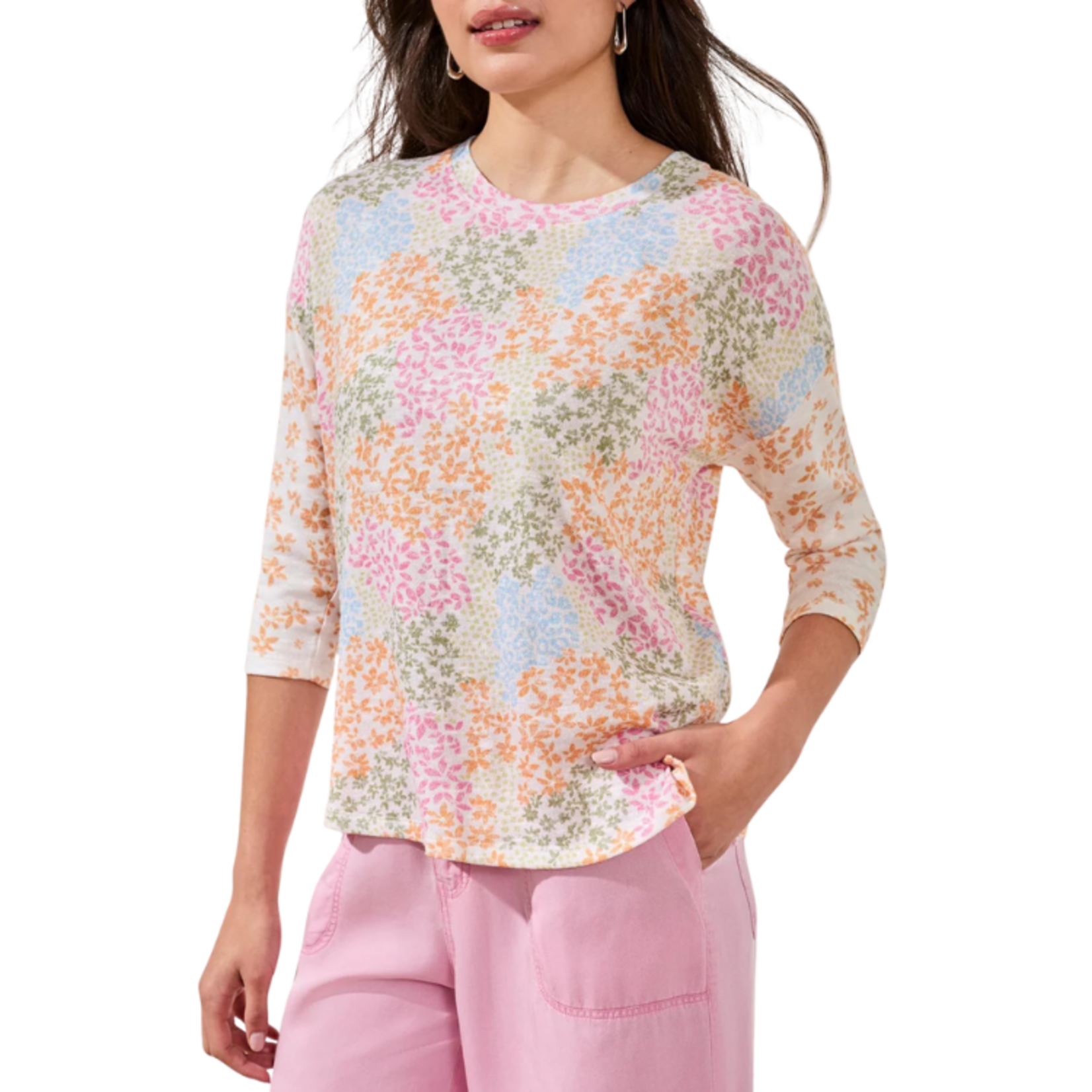 Tribal Tribal - 3/4 Sleeve Crew Neck Top