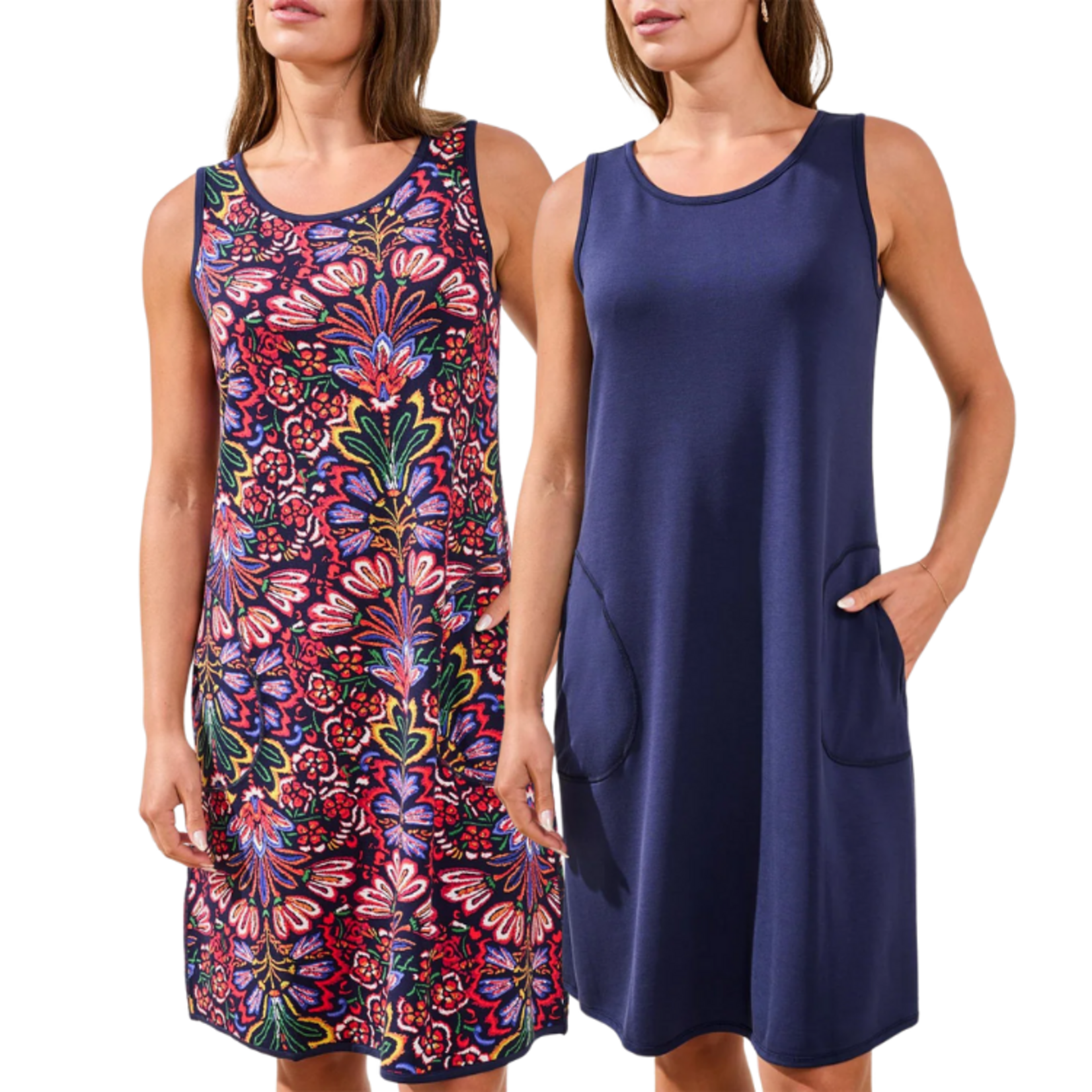 Tribal Tribal - Reversible A-Line Dress w/ Pockets