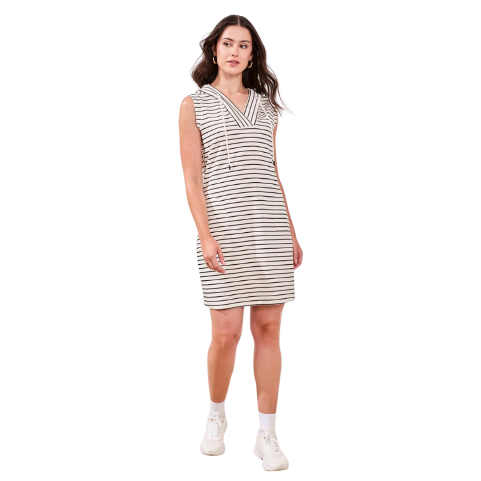 Tribal Tribal - Sleeveless Hooded Dress w/ Pockets