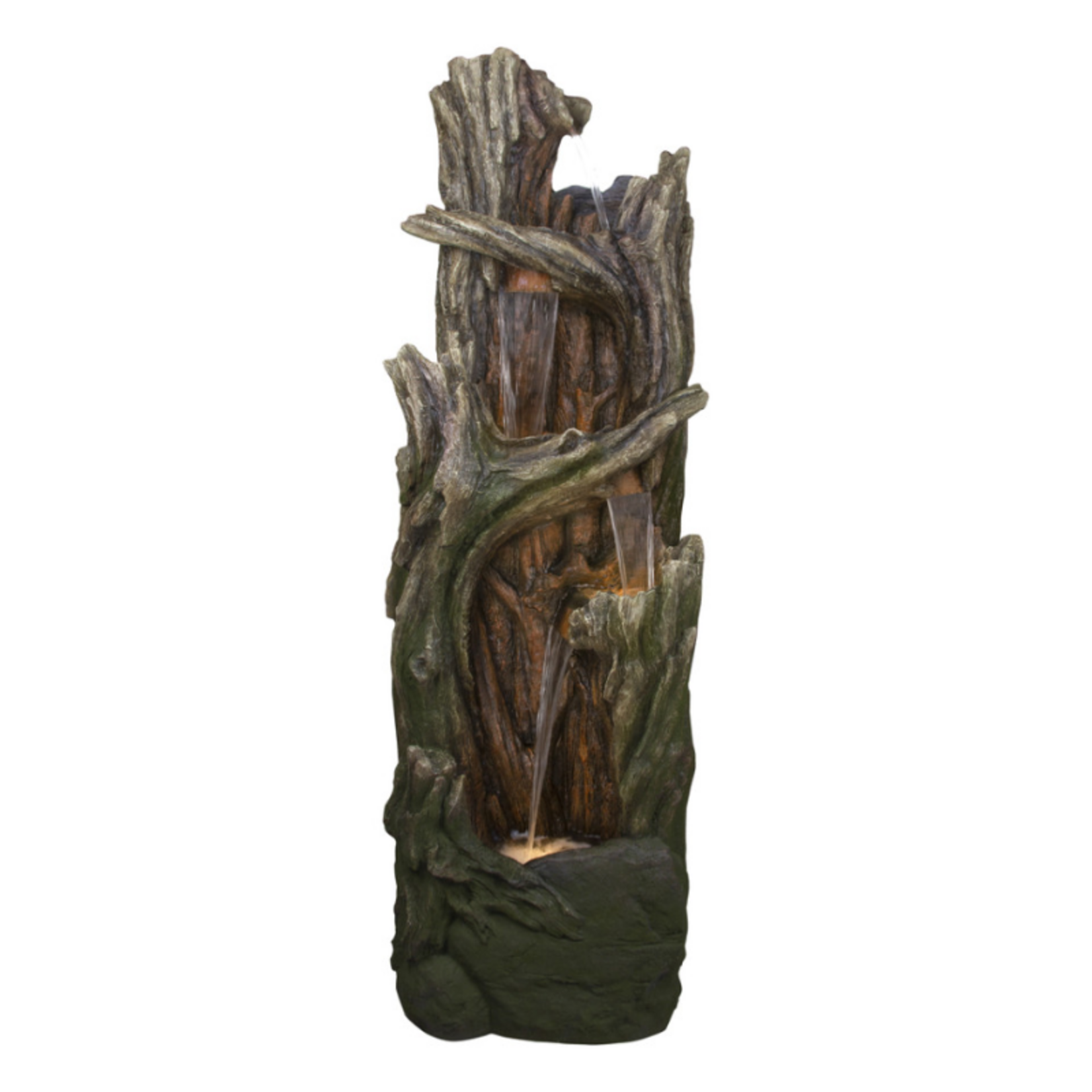 Polyresin Forest Hollow Waterfall Fountain