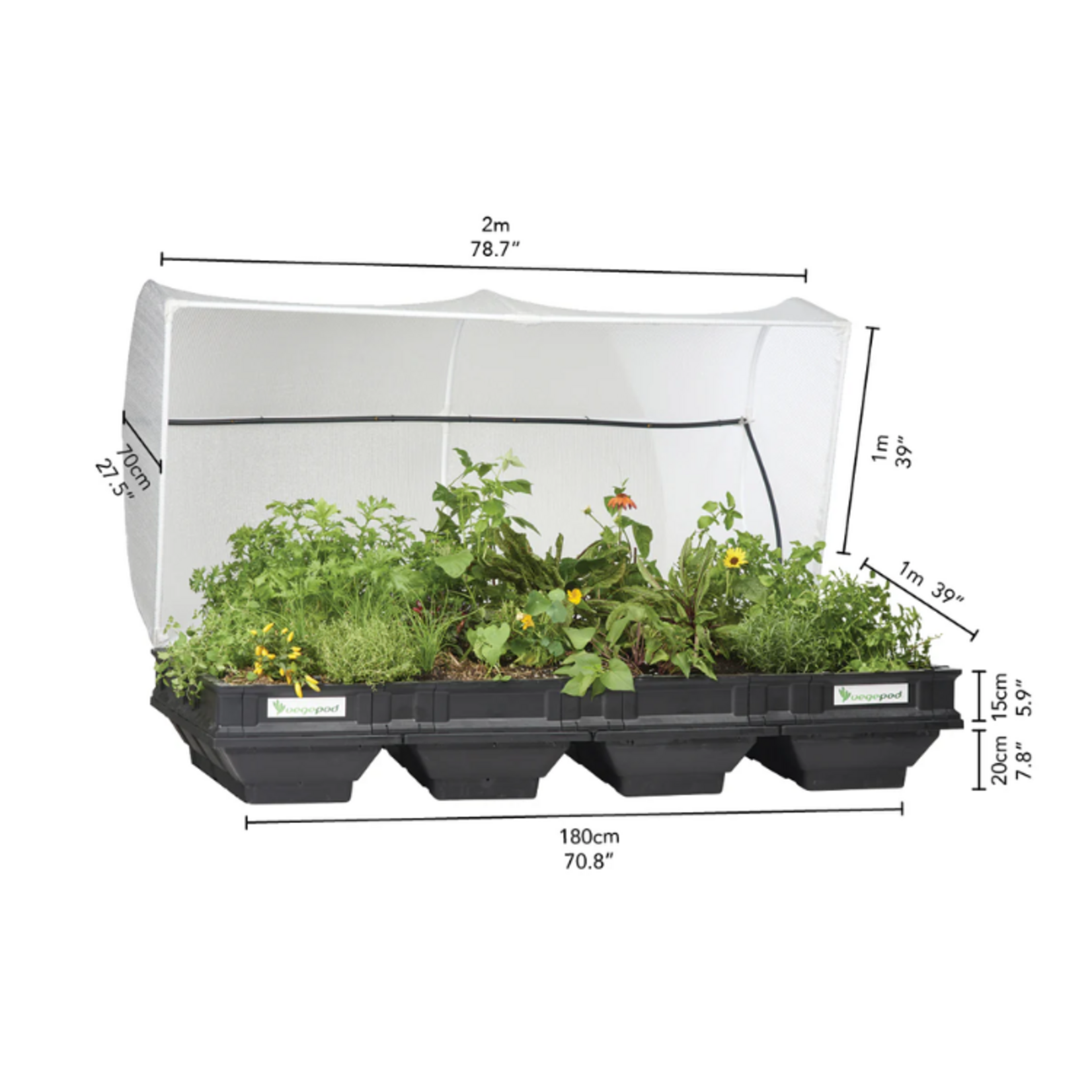 Vegepod - Large Raised Garden Bed with Garden Cover
