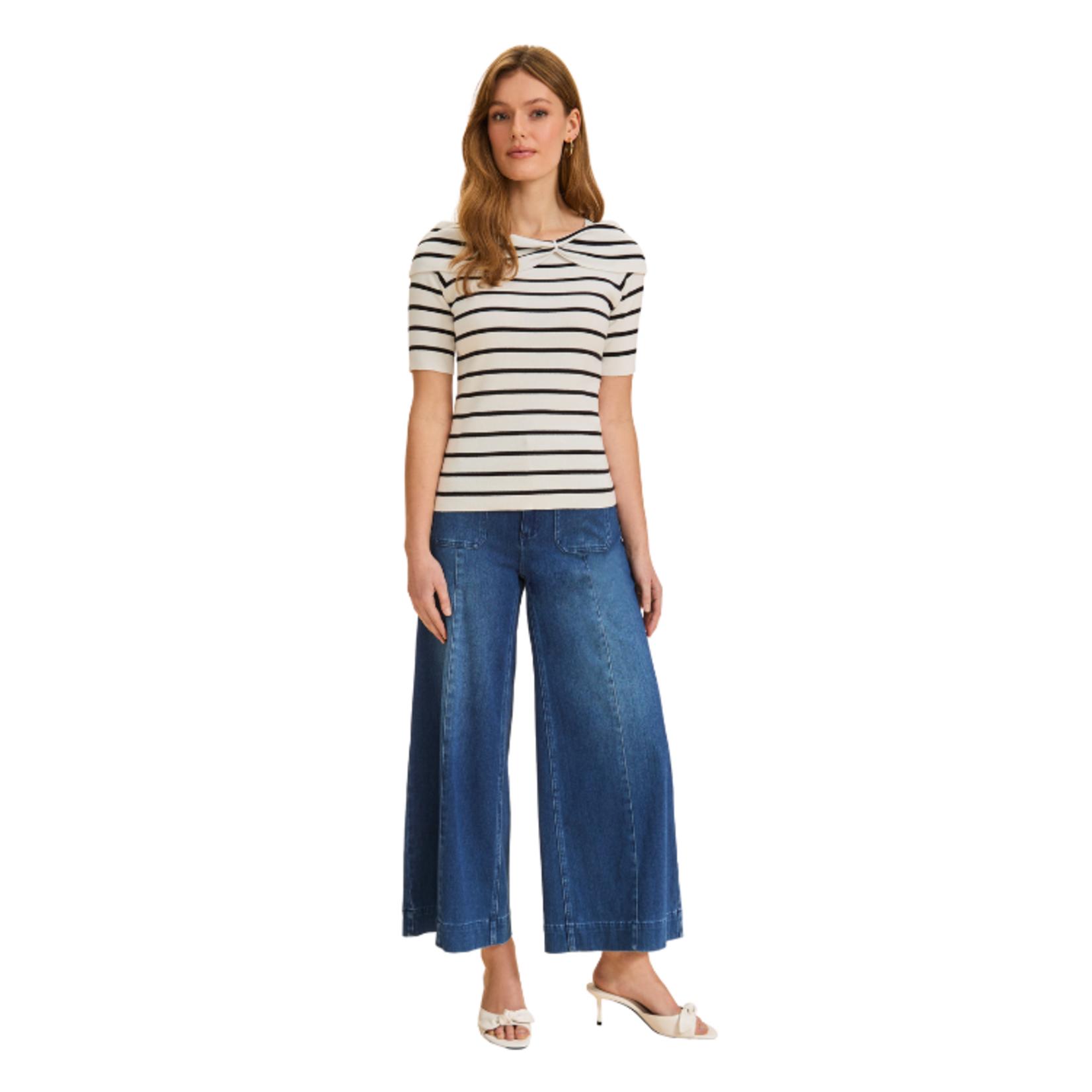 French Dressing Jeans French Dressing - Boat Neck Striped Sweater