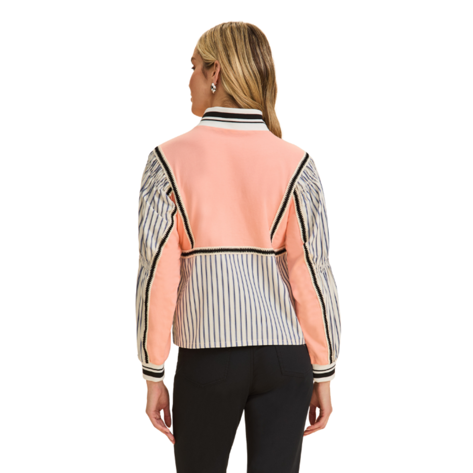 French Dressing French Dressing - Mixed Media Half Zip Top