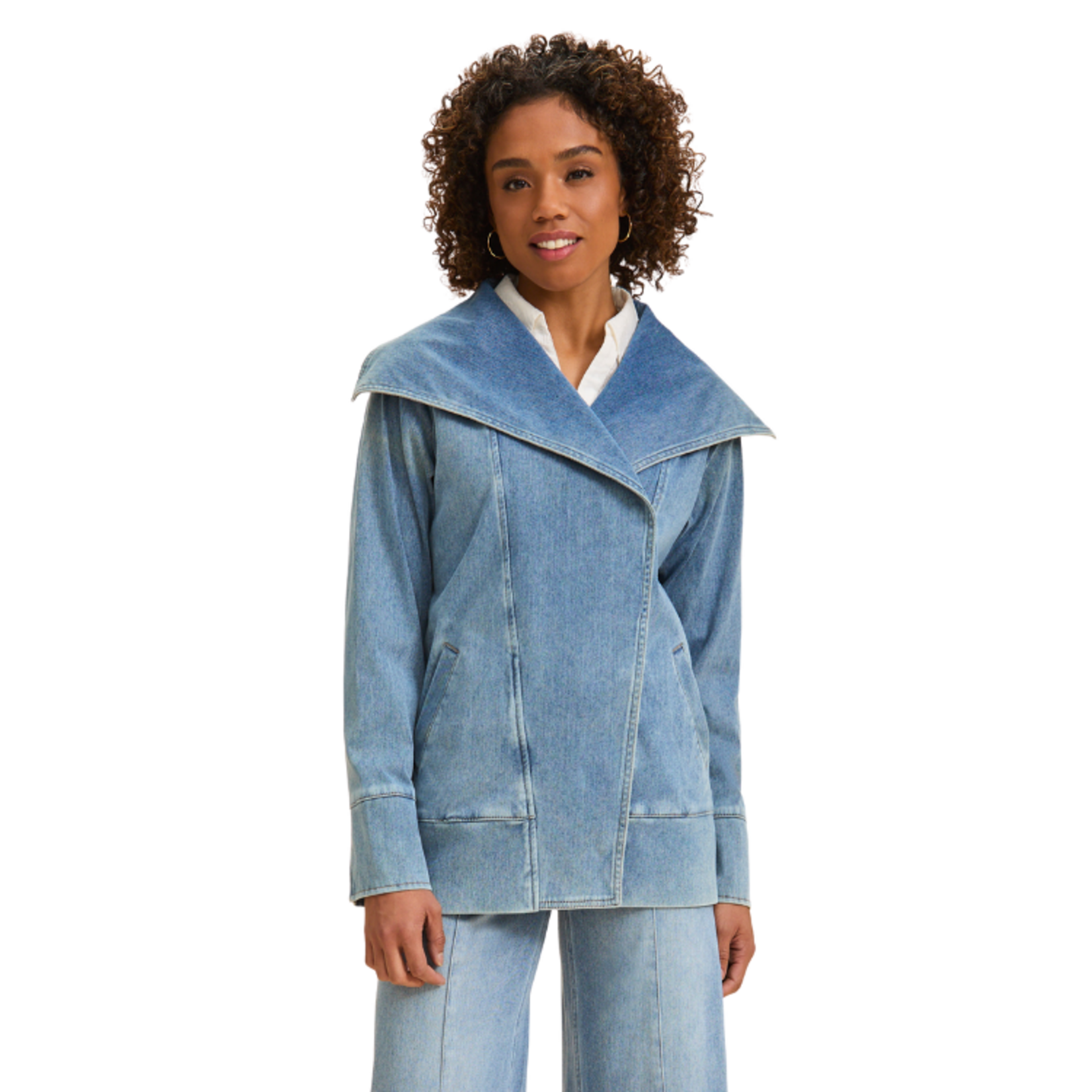 French Dressing Jeans French Dressing - Draped Front Denim Jacket