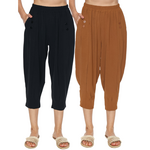 Papa Fashions Relaxed Tapered Pull-On Cropped Pants