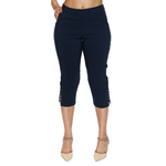 Papa Fashions Stud Detail Pull-On Capri Pants