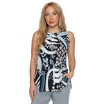 Papa Fashions Sleeveless Abstract Print Tank