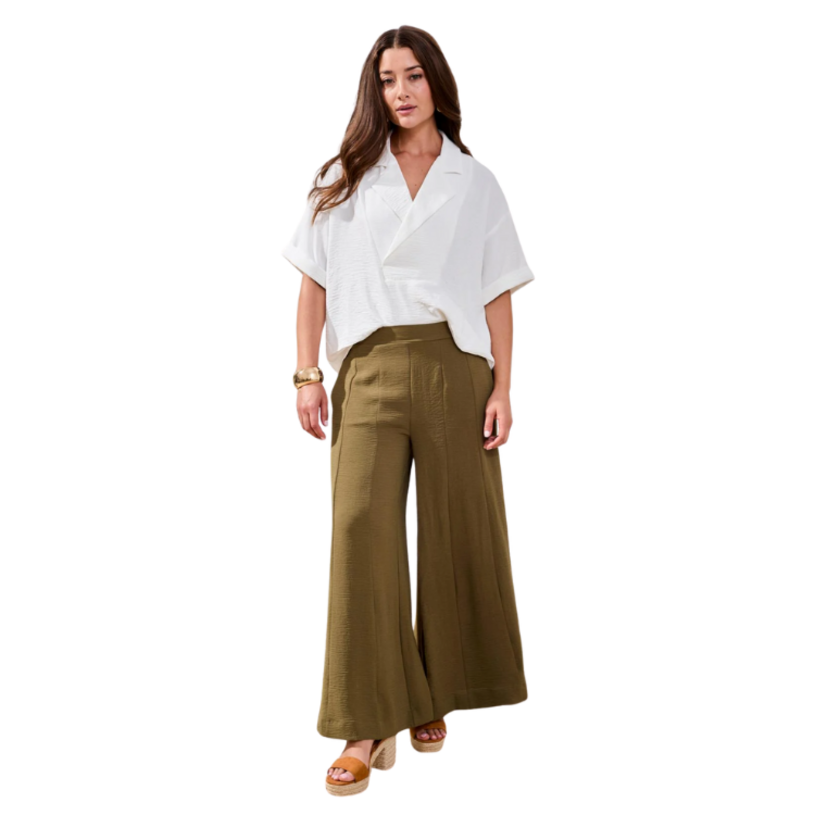 Tribal Tribal - Lightweight Airflow Wide Leg Flowy Pants