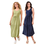 Tribal Mixed Media Sleeveless Maxi Dress